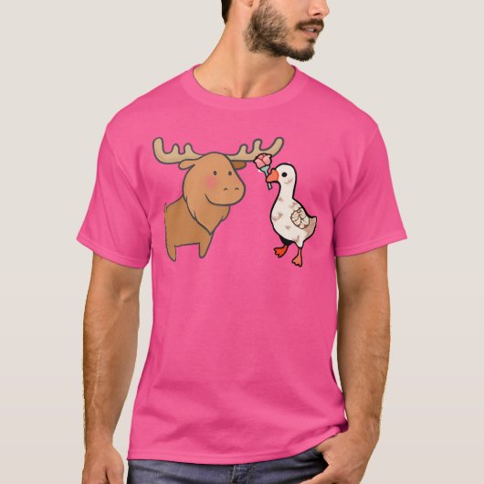 Gänse und Elch T-Shirt (Vorderseite)