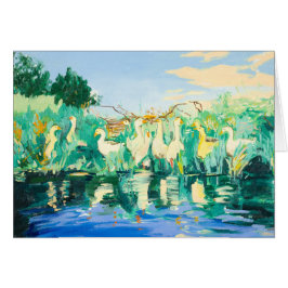 Gänse und Enten durch den Fluss kundengerecht