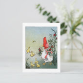 Gänse und Goslings Postkarte (Stehend Vorderseite)