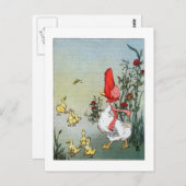Gänse und Goslings Postkarte (Vorne/Hinten)