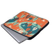 Gänse und Wald Laptopschutzhülle (Vorne Knopf)