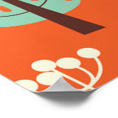 Gänse und Wald Poster (Ecke)