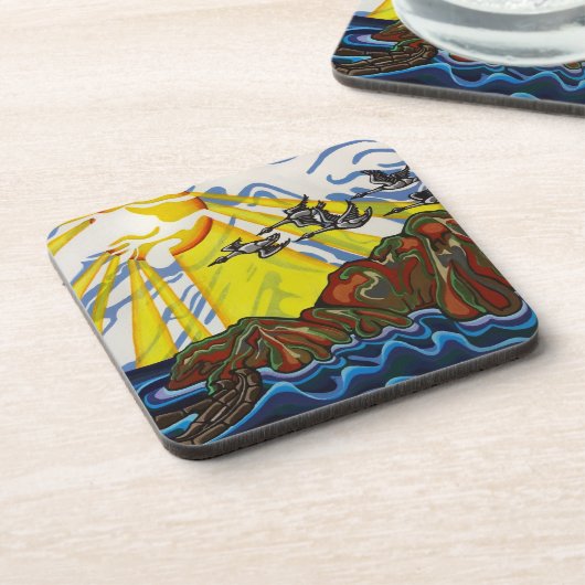 Gänse-Untersetzer-Set von 6 Untersetzer (Linke Seite)