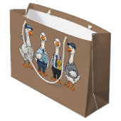 Gänse-Vater  Große Geschenktüte (Rückseite Schrägansicht)