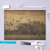 Gänse Vintag-Antique-Sepia-Textur Seidenpapier (Handwerk)