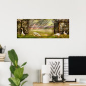 Gänse - Vögel eines Feather Panoramas Poster (Heimbüro)