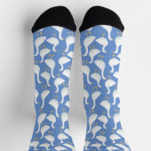 Gänse-Vogel-Muster Blau Socken (Oben)