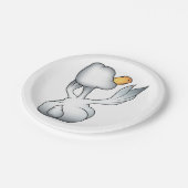 Gänse von hinten pappteller (Schrägansicht)