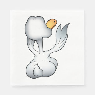 Gänse von hinten serviette