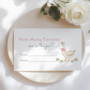 Gänse Wie viele Bonbons rosa Spiel Begleitkarte