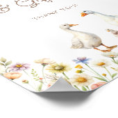 Gänse Wildblume Niedlich Babyduschkarten und Gesch Poster (Ecke)