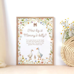 Gänse Wildblume Wie groß ist Mama's Bauch Poster