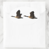 Gänseaufkleber Ovaler Aufkleber (Tasche)