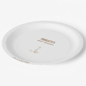 GänseBaby-Dusche Pappteller (Schrägansicht)