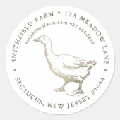 Gänsebauernhof oder Handelsmarke Runder Aufkleber (Vorderseite)