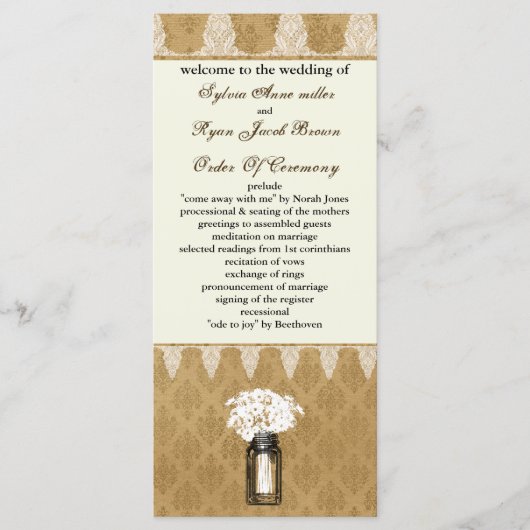 Gänsebläser, Hochzeitsprogramm Programm (Vorderseite)