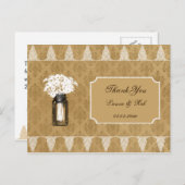 Gänsebläser, Hochzeitstag Dankeschön Postkarte (Vorne/Hinten)