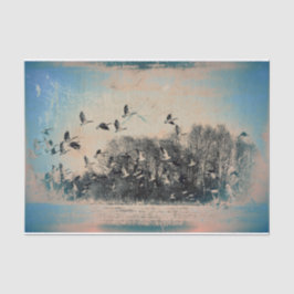 Gänseblauer Sepia Vintage antike Textur Seidenpapier