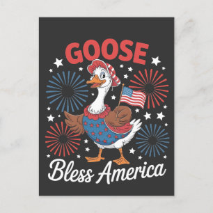 Gänsebless Amerika Gänsevögel 4. Juli Feiertagspostkarte