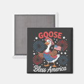 Gänsebless Amerika Gänsevögel 4. Juli Magnet (Vorderseite/Rückseite)