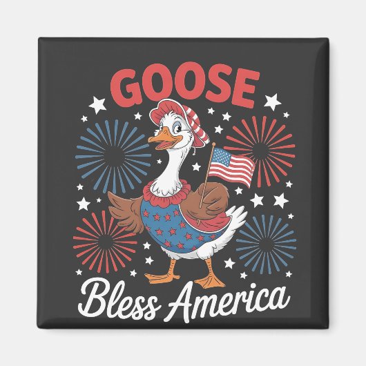 Gänsebless Amerika Gänsevögel 4. Juli Magnet (Vorne)