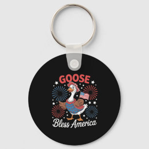 Gänsebless Amerika Gänsevögel 4. Juli Schlüsselanhänger