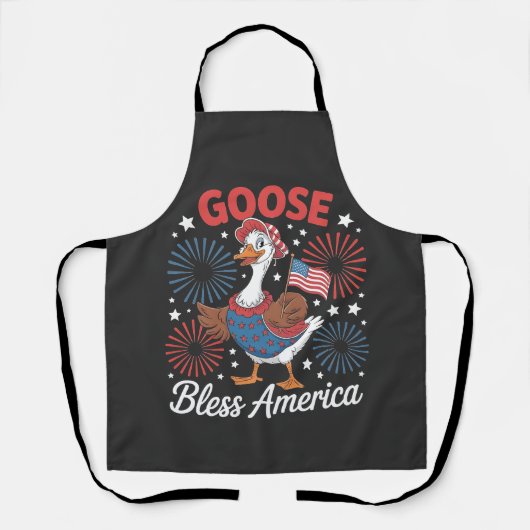 Gänsebless Amerika Gänsevögel 4. Juli Schürze (Vorderseite)