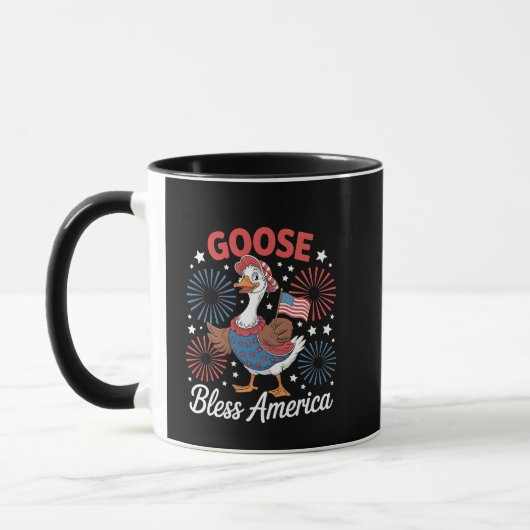 Gänsebless Amerika Gänsevögel 4. Juli Tasse (Links)