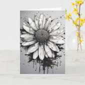 Gänseblümchen - Aquarellblumen Karte (Gelbe Blume)