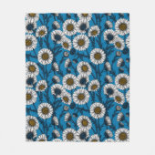 Gänseblümchen auf Blau Fleecedecke (Vorderseite)
