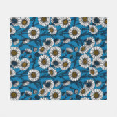Gänseblümchen auf Blau Fleecedecke (Vorderseite (Horizontal))