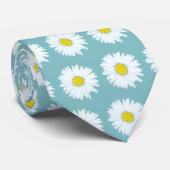 Gänseblümchen auf blauer moderner krawatte (Gerollt)