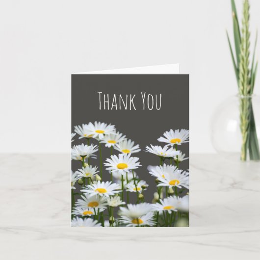 Gänseblümchen auf Grau Danke (Vorderseite)