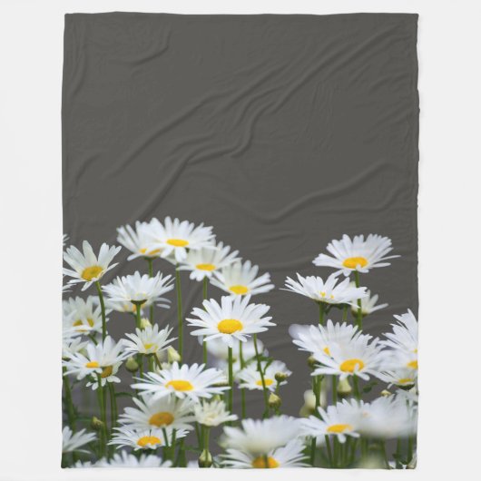 Gänseblümchen auf Grau Fleecedecke (Vorderseite)
