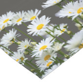 Gänseblümchen auf Grau Kurzer Tischläufer (Ecke)