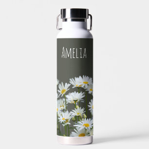 Gänseblümchen auf Grau Personalisiert Trinkflasche