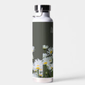 Gänseblümchen auf Grau Personalisiert Trinkflasche (Rechts)