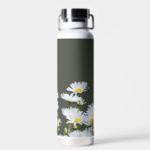 Gänseblümchen auf Grau Personalisiert Trinkflasche (Rückseite)