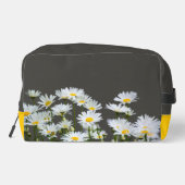 Gänseblümchen auf Grau Personalisiert Waschbeutel (Rückseite)