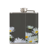 Gänseblümchen auf Grau Personalisierte Beste Schwe Flachmann (Rückseite)