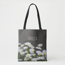 Gänseblümchen auf Grau Tasche