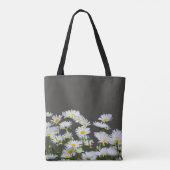 Gänseblümchen auf Grau Tasche (Rückseite)