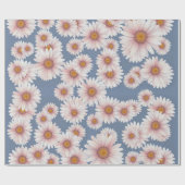 Gänseblümchen auf hübschem lavendelfarbenem Wasser Geschenkpapier (Flach)