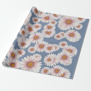 Gänseblümchen auf hübschem lavendelfarbenem Wasser Geschenkpapier
