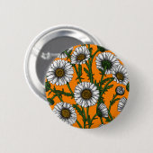 Gänseblümchen auf orange button (Vorne & Hinten)