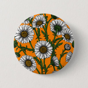 Gänseblümchen auf orange button