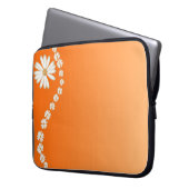 Gänseblümchen auf orange Laptop-Computer Hülse Laptopschutzhülle (Vorderseite Links)