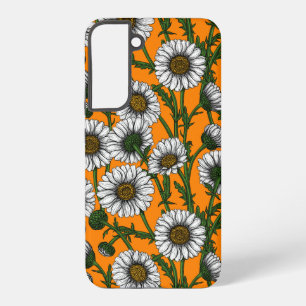 Gänseblümchen auf orange samsung galaxy hülle