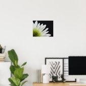 Gänseblümchen auf Schwarz Poster (Heimbüro)