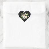 Gänseblümchen auf schwarzem Hintergrund Sticker (Tasche)